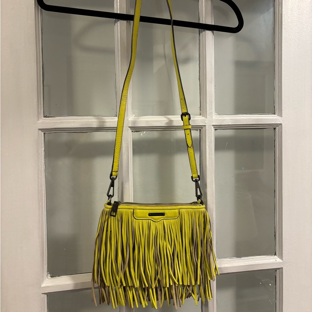 Yellow Rebecca Minkoff Fringe Purse